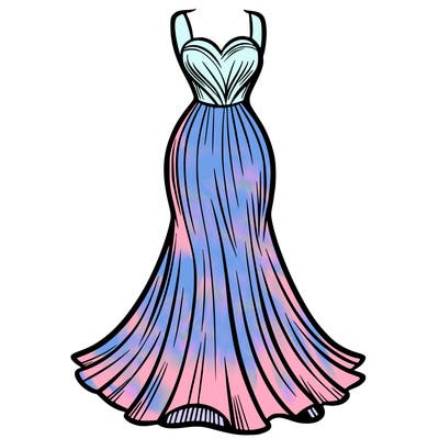 attractive long fashion dress