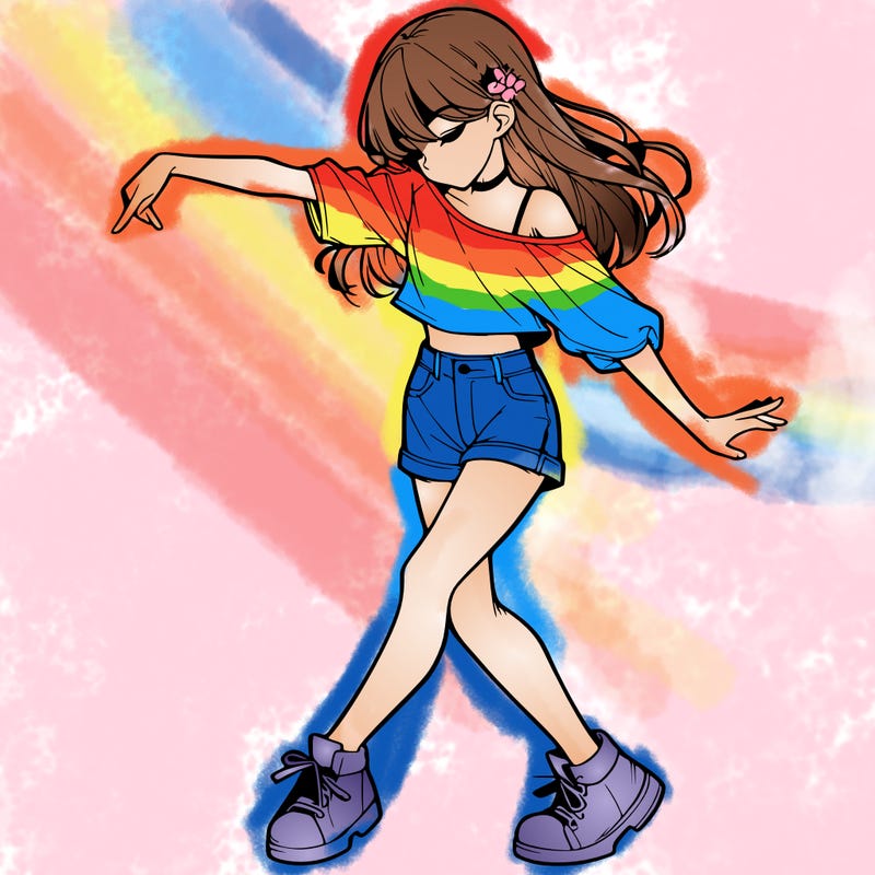 realistic girl danceing