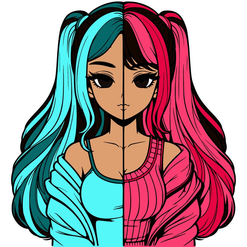 realistic girl split