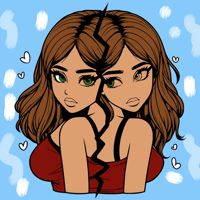 realistic girl split