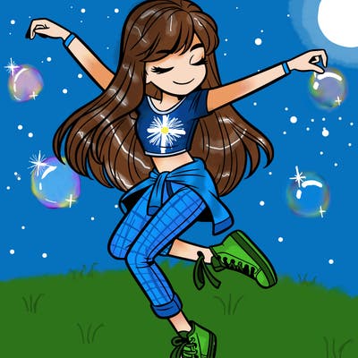 a teenage girl dancing