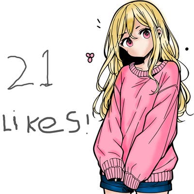 manga teen girl  in a sweater and baggy pants