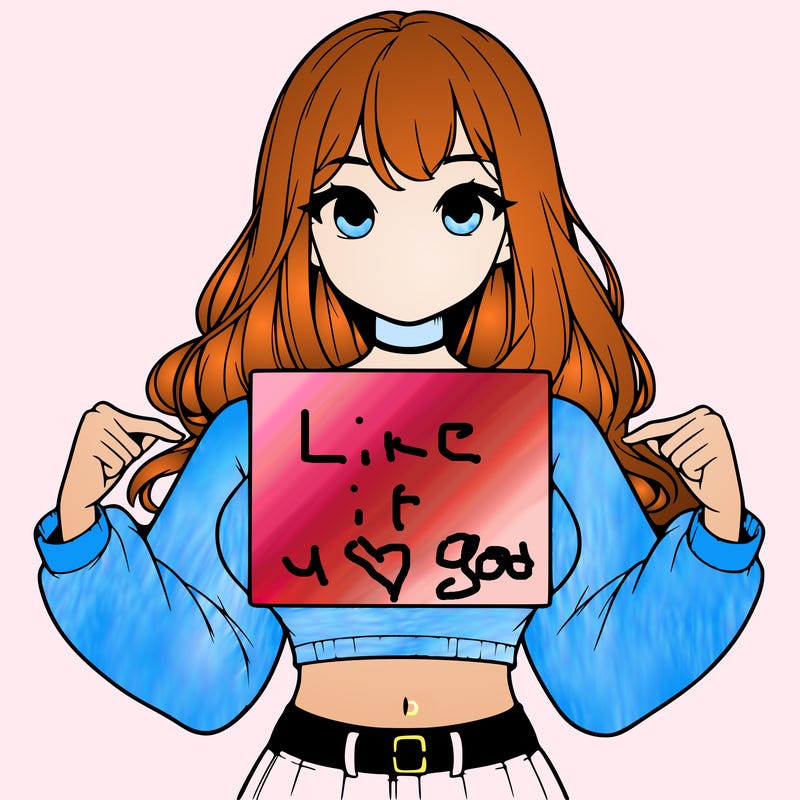 girl holding a blank sign in a long sleeve crop top