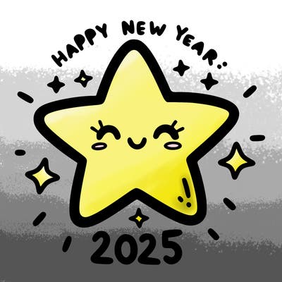 happy new year 2025 star wish