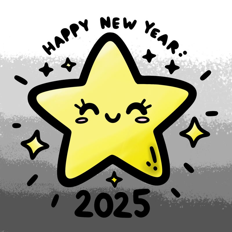 happy new year 2025 star wish