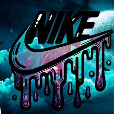 dripping nike logo