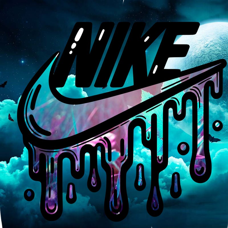 dripping nike logo