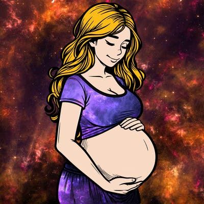 woman heavily pregnant realistic