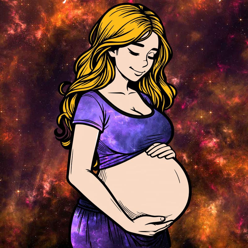 woman heavily pregnant realistic