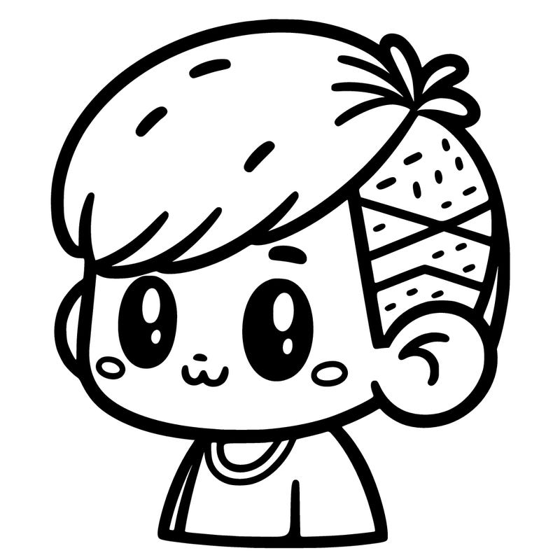 a kid with a haircut