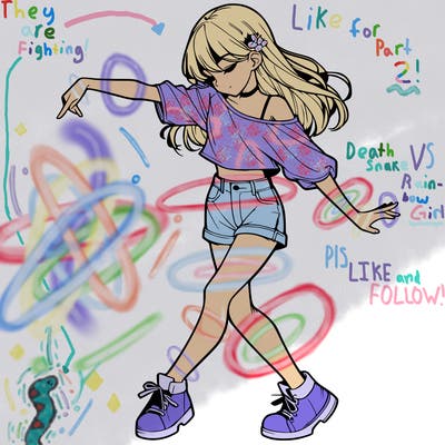 realistic girl danceing