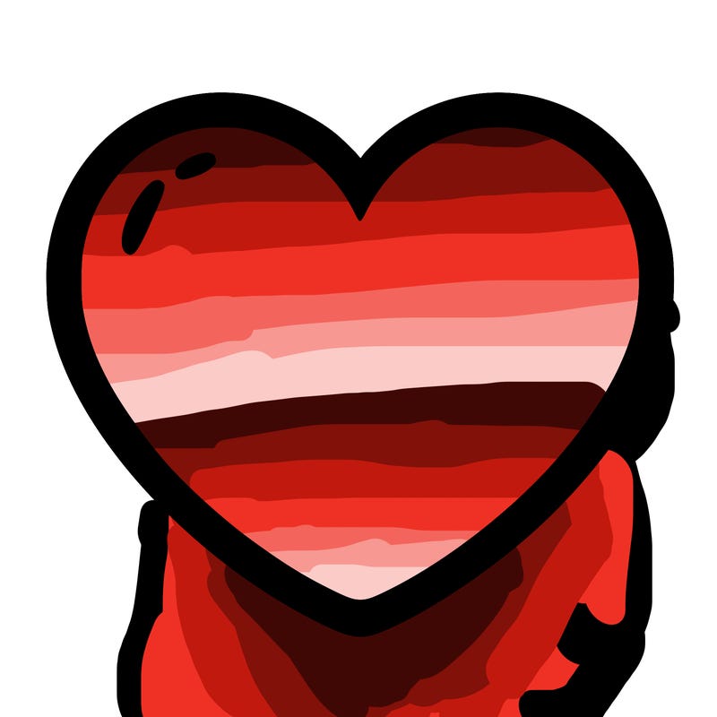 a blank heart