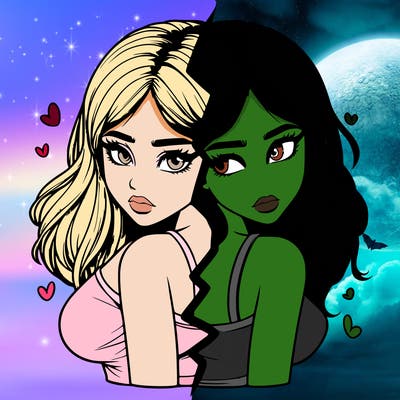 realistic girl split