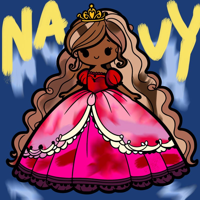 princess with fluffy dress