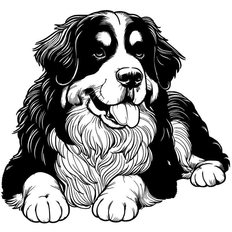 realistic bernese dog