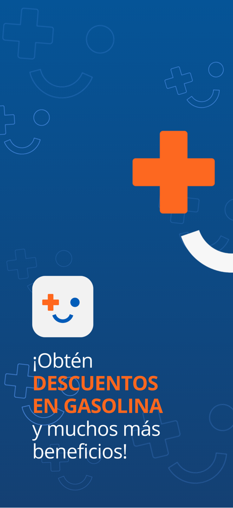 App SUMA - App SUMA promotional screen offering gasoline discounts and rewards in Spanish