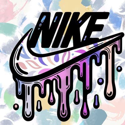 dripping nike logo