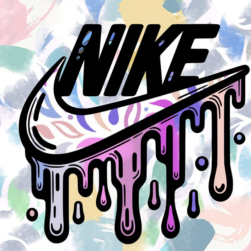 dripping nike logo