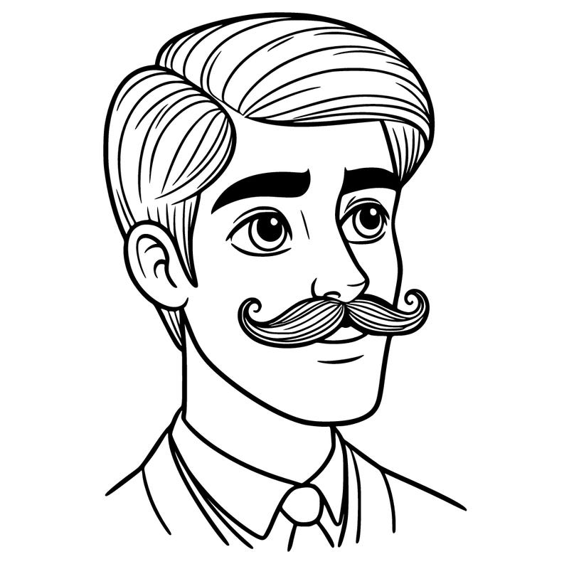 a man with a fine mustache