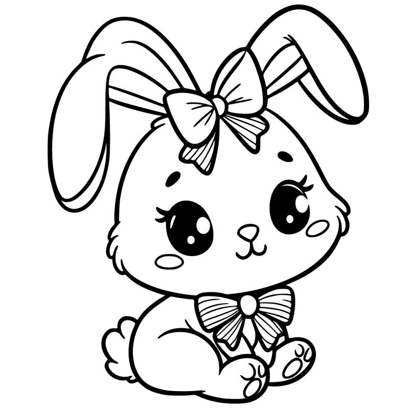 a bunny with a bow