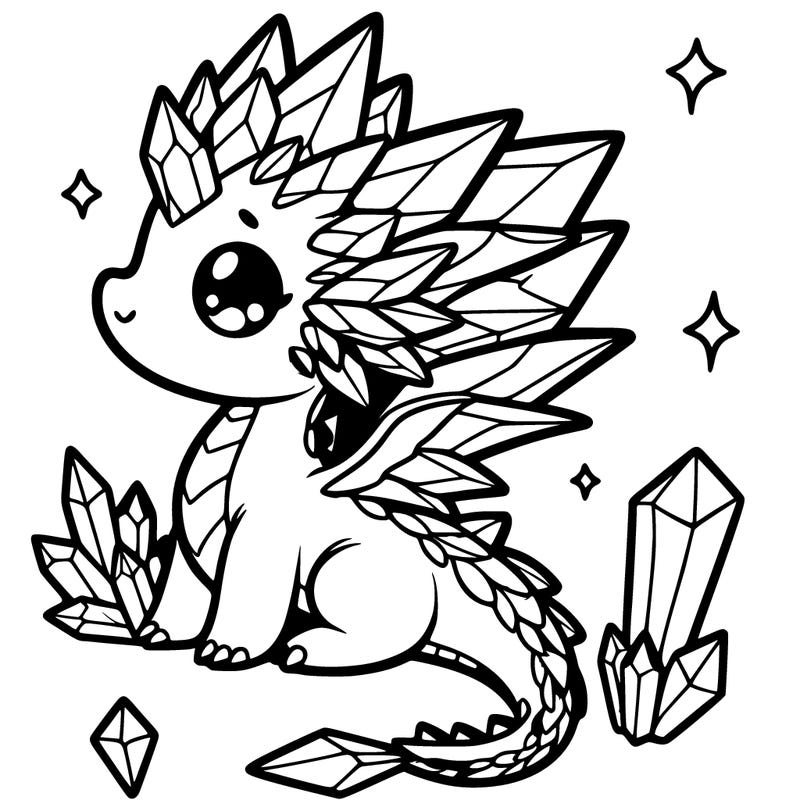 little cute crystal dragon