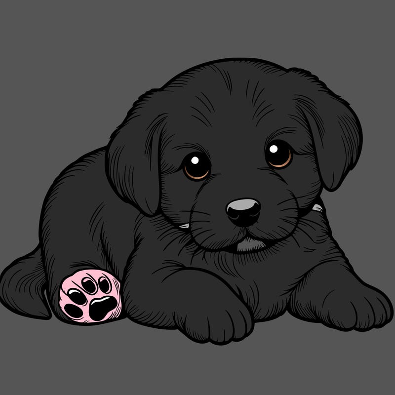 a cute realistic puppy