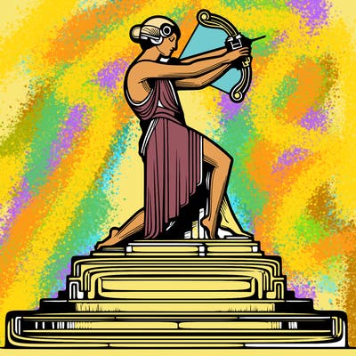 an grand art deco figure sculpture