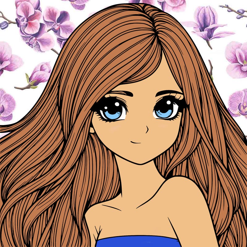 realistic girl pretty long hair