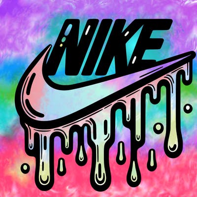 dripping nike logo