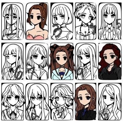 girls that look diffrent anime