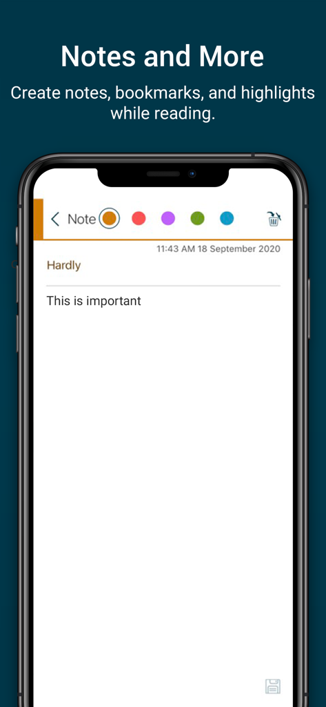 Willo Labs Mobile Reader - Willo Reader app interface for creating notes and highlights in digital textbooks
