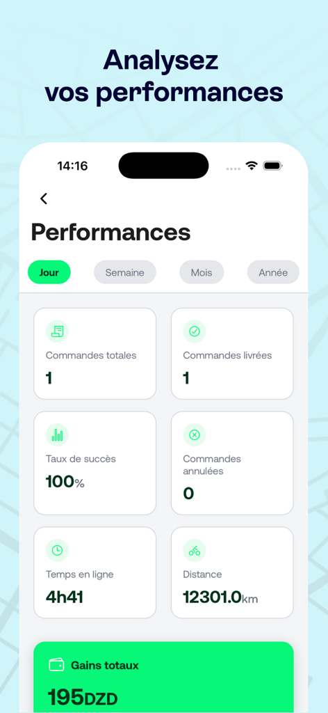 Fast Riders - Fast Riders driver performance dashboard displaying earnings and delivery statistics