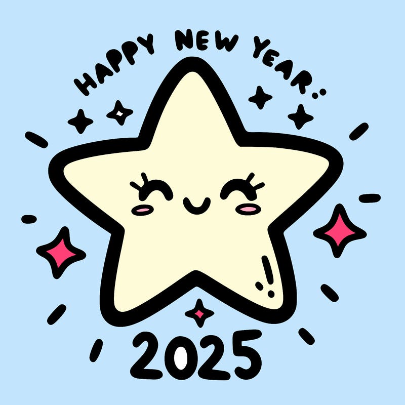 happy new year 2025 star wish