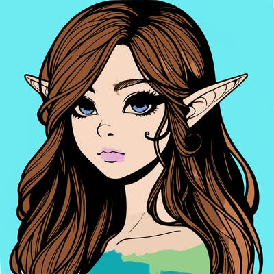 elf girl realistic dark fantasy