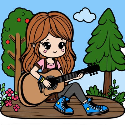 girl with guitar