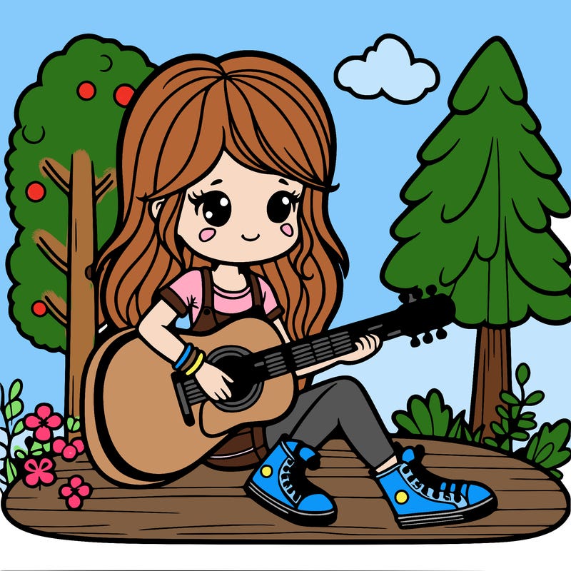 girl with guitar