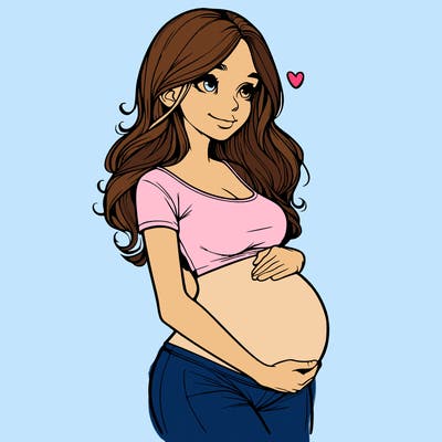 realistic pregnant girl