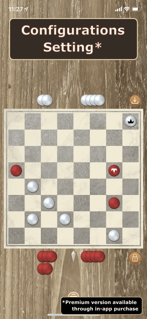 Checkers game - 사용자 지정 말 구성용 체커 게임 보드 인터페이스