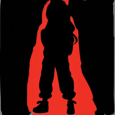 girl in baggy pants crop top and long hair