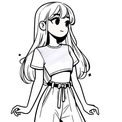 girl in a cute crop top