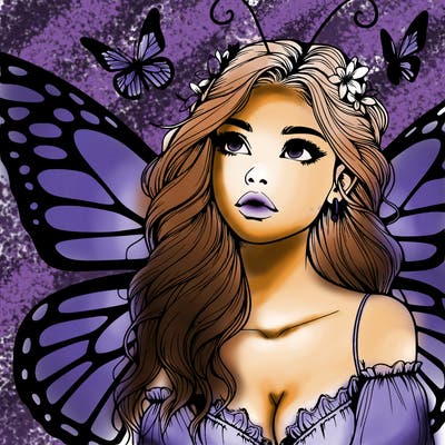 butterfly fairy realistic girl