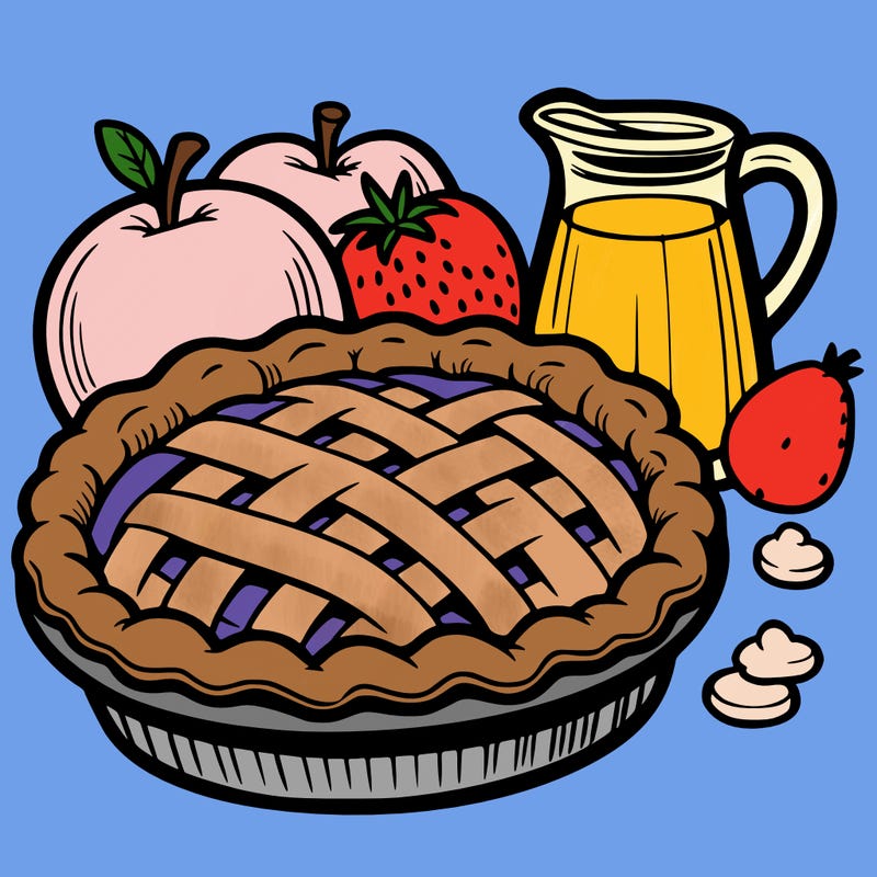 a pie of food