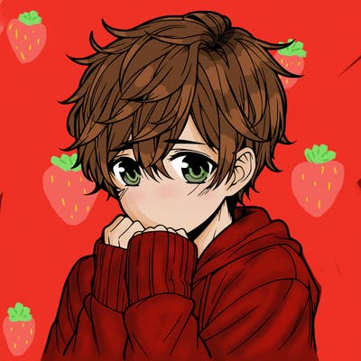 shy realistic anime guy