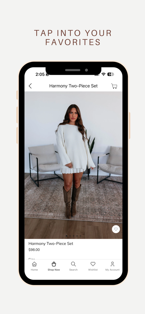 Wild Oak Boutique - A woman modeling a white ribbed two piece sweater set on the Wild Oak Boutique mobile shopping app