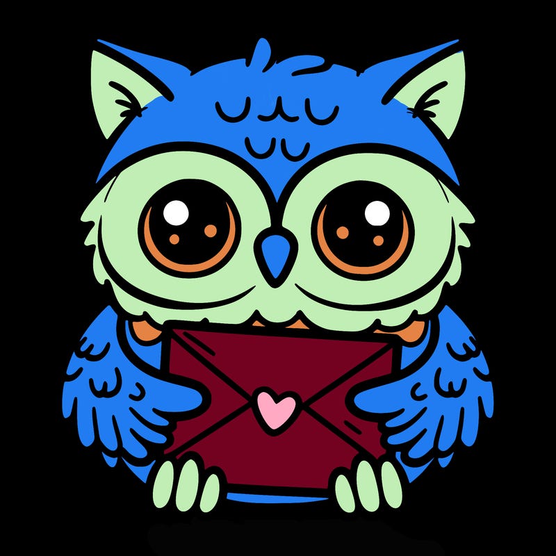 owl holding an envelope