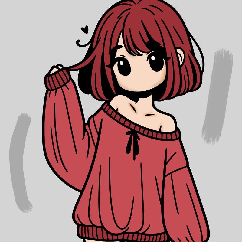 girl in baggy sweater hanging off her shoulder