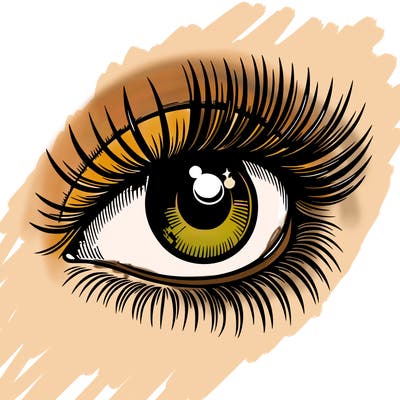 realistic eye long eylashes