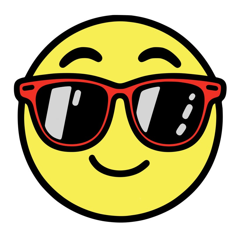 emoji with sunglasses