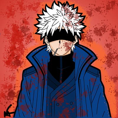 realistic satoru gojo from the anime jujutsu kaisen