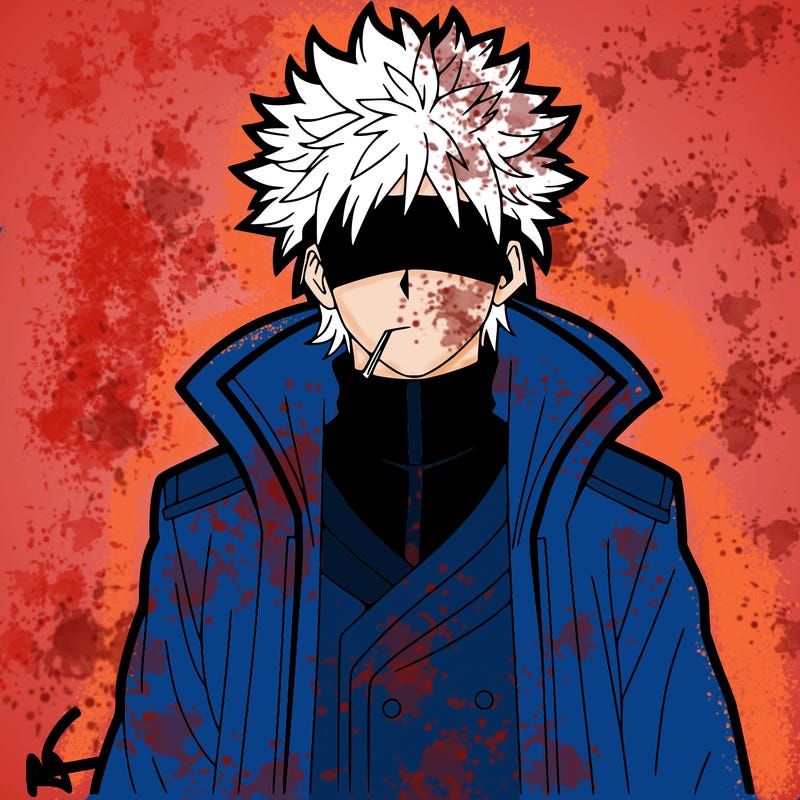 realistic satoru gojo from the anime jujutsu kaisen